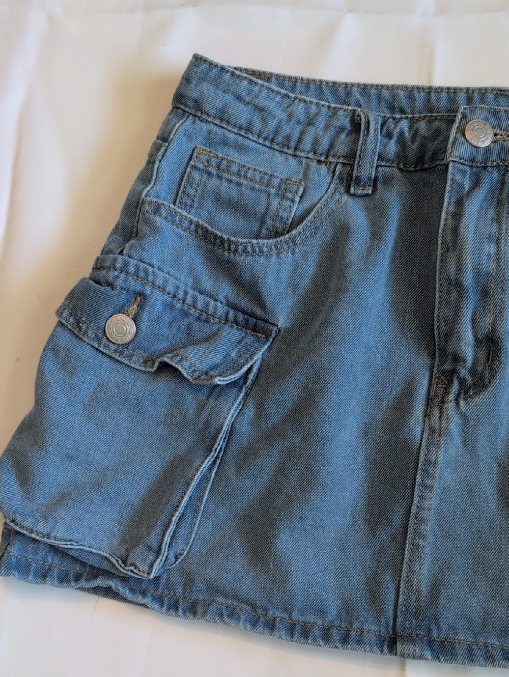 Shein Denim Cargo Mini Skirt - Picture 3 of 6